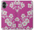 W3924 Fond rose fleur de cerisier Etui Coque Housse et Flip Housse Cuir pour iPhone 16 plus