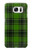 W2373 Motif vert Tartan Etui Coque Housse et Flip Housse Cuir pour Samsung Galaxy S7