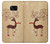 W3081 Bois Raindeer imprimé graphique Etui Coque Housse et Flip Housse Cuir pour Samsung Galaxy S7