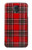 W2374 Motif Tartan Rouge Etui Coque Housse et Flip Housse Cuir pour Samsung Galaxy S5