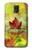 W2523 Canada Feuille d'érable d'automne Etui Coque Housse et Flip Housse Cuir pour Samsung Galaxy S5