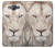 W2399 Lion Visage Etui Coque Housse et Flip Housse Cuir pour Samsung Galaxy J7 (2016)