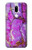 W2907 Violet Turquoise Pierre Etui Coque Housse et Flip Housse Cuir pour LG G7 ThinQ