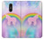 W3070 Arc en ciel pastel ciel Licorne Etui Coque Housse et Flip Housse Cuir pour LG K10 (2018), LG K30