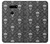 W2371 Crâne Motif monochrome Millésime Etui Coque Housse et Flip Housse Cuir pour LG V30, LG V30 Plus, LG V30S ThinQ, LG V35, LG V35 ThinQ