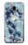 W2689 Bleu Marbre Texture Imprimé graphique Etui Coque Housse et Flip Housse Cuir pour Samsung Galaxy J3 (2018), J3 Star, J3 V 3rd Gen, J3 Orbit, J3 Achieve, Express Prime 3, Amp Prime 3