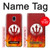 W2803 Feu Rouge Diable Lance Symbole Etui Coque Housse et Flip Housse Cuir pour Samsung Galaxy J3 (2018), J3 Star, J3 V 3rd Gen, J3 Orbit, J3 Achieve, Express Prime 3, Amp Prime 3