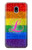 W2900 Arc en ciel LGBT Fierté lesbienne Drapeau Etui Coque Housse et Flip Housse Cuir pour Samsung Galaxy J3 (2018), J3 Star, J3 V 3rd Gen, J3 Orbit, J3 Achieve, Express Prime 3, Amp Prime 3