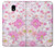 W3036 Flore de fleur rose douce Etui Coque Housse et Flip Housse Cuir pour Samsung Galaxy J7 (2018), J7 Aero, J7 Top, J7 Aura, J7 Crown, J7 Refine, J7 Eon, J7 V 2nd Gen, J7 Star