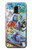 W0588 mur de graffiti Etui Coque Housse et Flip Housse Cuir pour Samsung Galaxy J6 (2018)