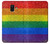 W2683 Arc en ciel Fierté LGBT Drapeau Etui Coque Housse et Flip Housse Cuir pour Samsung Galaxy A6 (2018)