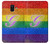 W2899 Arc en ciel LGBT Gay Pride Drapeau Etui Coque Housse et Flip Housse Cuir pour Samsung Galaxy A6 (2018)