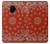 W3355 Motif Bandana Rouge Etui Coque Housse et Flip Housse Cuir pour Samsung Galaxy S9