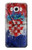 W3313 Croatie Drapeau graphique Football Millésime Etui Coque Housse et Flip Housse Cuir pour Samsung Galaxy J7 (2016)