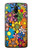 W3281 Motif coloré Hippie Fleurs Etui Coque Housse et Flip Housse Cuir pour OnePlus 6