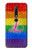 W2900 Arc en ciel LGBT Fierté lesbienne Drapeau Etui Coque Housse et Flip Housse Cuir pour Nokia 6.1, Nokia 6 2018