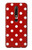 W2951 Rouge Pois Etui Coque Housse et Flip Housse Cuir pour Nokia 6.1, Nokia 6 2018