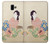 W0889 Japon Kimono Etui Coque Housse et Flip Housse Cuir pour Samsung Galaxy J6+ (2018), J6 Plus (2018)