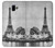 W2350 Vieille Tour Eiffel Paris Etui Coque Housse et Flip Housse Cuir pour Samsung Galaxy J6+ (2018), J6 Plus (2018)