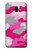 W2525 Rose Camo camouflage Etui Coque Housse et Flip Housse Cuir pour Samsung Galaxy J6+ (2018), J6 Plus (2018)