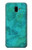 W3147 Aqua Marbre Pierre Etui Coque Housse et Flip Housse Cuir pour Samsung Galaxy J6+ (2018), J6 Plus (2018)