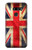 W2303 Drapeau britannique UK Millésime Etui Coque Housse et Flip Housse Cuir pour LG G8 ThinQ