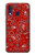 W3354 Rouge classique Bandana Etui Coque Housse et Flip Housse Cuir pour Samsung Galaxy A40