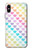 W3499 Motif coloré coeur Etui Coque Housse et Flip Housse Cuir pour iPhone X, iPhone XS