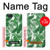 W3457 Papier Palm Monstera Etui Coque Housse et Flip Housse Cuir pour iPhone 4 4S