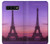 W3447 Paris Eiffel Le coucher du soleil Etui Coque Housse et Flip Housse Cuir pour Samsung Galaxy S10 Plus