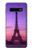 W3447 Paris Eiffel Le coucher du soleil Etui Coque Housse et Flip Housse Cuir pour Samsung Galaxy S10 Plus