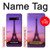 W3447 Paris Eiffel Le coucher du soleil Etui Coque Housse et Flip Housse Cuir pour Samsung Galaxy S10 Plus