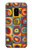 W3409 Carrés cercles concentriques Etui Coque Housse et Flip Housse Cuir pour Samsung Galaxy S9