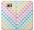 W3499 Motif coloré coeur Etui Coque Housse et Flip Housse Cuir pour Samsung Galaxy S6