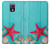 W3428 Aqua Bois Coquille d'étoile de mer Etui Coque Housse et Flip Housse Cuir pour Samsung Galaxy S4