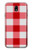 W3535 Rouge vichy Etui Coque Housse et Flip Housse Cuir pour Samsung Galaxy J7 (2018), J7 Aero, J7 Top, J7 Aura, J7 Crown, J7 Refine, J7 Eon, J7 V 2nd Gen, J7 Star