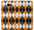 W3421 Noir Orange Blanc Argyle Plaid Etui Coque Housse et Flip Housse Cuir pour Samsung Galaxy J4+ (2018), J4 Plus (2018)