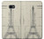 W3474 Dessin Architectural Eiffel Etui Coque Housse et Flip Housse Cuir pour Samsung Galaxy J4+ (2018), J4 Plus (2018)