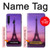 W3447 Paris Eiffel Le coucher du soleil Etui Coque Housse et Flip Housse Cuir pour Samsung Galaxy A9 (2018), A9 Star Pro, A9s