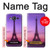 W3447 Paris Eiffel Le coucher du soleil Etui Coque Housse et Flip Housse Cuir pour Samsung Galaxy On5