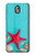 W3428 Aqua Bois Coquille d'étoile de mer Etui Coque Housse et Flip Housse Cuir pour Nokia 3.1