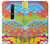 W3407 hippie Art Etui Coque Housse et Flip Housse Cuir pour Nokia 6.1, Nokia 6 2018