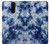 W3439 Tissu Indigo Tie Dye Etui Coque Housse et Flip Housse Cuir pour Sony Xperia 1