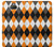 W3421 Noir Orange Blanc Argyle Plaid Etui Coque Housse et Flip Housse Cuir pour Sony Xperia 10 Plus