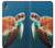 W3497 Vert tortue de mer Etui Coque Housse et Flip Housse Cuir pour Sony Xperia XA1