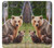W3558 Famille d'ours Etui Coque Housse et Flip Housse Cuir pour Sony Xperia XZ1