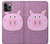 W3269 Porc Dessin animé Etui Coque Housse et Flip Housse Cuir pour iPhone 11 Pro