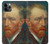 W3335 Vincent Van Gogh Autoportrait Etui Coque Housse et Flip Housse Cuir pour iPhone 11 Pro