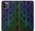 W3366 Arc en ciel Python graphique Imprimer Peau Etui Coque Housse et Flip Housse Cuir pour iPhone 11 Pro Max