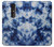 W3439 Tissu Indigo Tie Dye Etui Coque Housse et Flip Housse Cuir pour Nokia 4.2